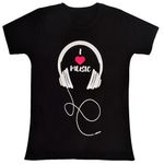 Snowball Printed Regular Fit T-Shirt for Girls 11-12 years Black