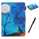 HereMore Universal Case for 10 Inch Tablet with Pen, Leather Stand Cover Protective Shell for Fusion5 10.1, iPad 10.2", Samsung Tab A 10.1/S2 9.7", Huawei MediaPad T3 10, Lenovo Tab E10, Cat