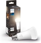 Philips Hue Single Smart Bulb LED 1 Pack Warm White [B22 Bayonet Cap] - 1600 Lumens (100W equivalent) Works with Alexa, Google Assistant and Apple Homekit