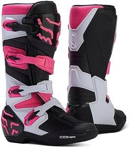 Fox Racing Women's Comp Motocross Dirt Bike Boot, Black/Pink, 9