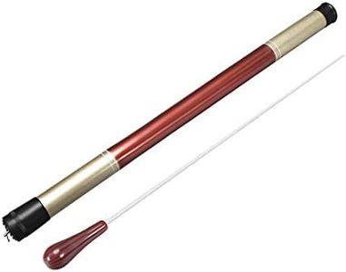 uxcell Music Conductor Baton 38cm/15inch Length Red Resin Handle Music Conducting Baton with Baton Case