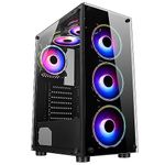 ASC Gaming PC Tower: Intel Core i5 • Nvidia GT1030 2GB • 16GB RAM • 256GB SSD+1TB HDD • 500W 80Plus • WiFi • Windows 10 • BLACK 6 FANS RGB