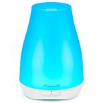 D : Homeweeks 100ML Auto Off Ultrasonic diffuser LED Colorful Night-Ligting Aroma Mist Maker Home&Office Essential (D)