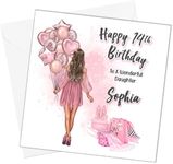 Personalised Girls Birthday Card for Teenage Daughter Granddaughter Niece Sister Goddaughter Girls 11th 12th 13th 14th 15th 16th 17th 18th