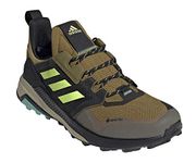 adidas Men's Terrex Trailmaker GORE-TEX Hiking, Wild Moss/Yellow/Acid Mint, 6