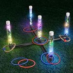 Gifts for 3-12 Year Old Boys,Topunny LED Ring Toss Game Outdoor Toys for Kids Family Games for Kids and Adults Yard Games Birthday Present for Children Light Up Toys for Party