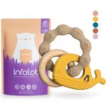 Infatot® Teething Toys for Baby - MultiTexture Baby Teethers 0-6 Months, Baby Essentials for Newborn - Baby Shower Gifts, Baby Teething Toys Silicone Teethers for Babies 6 Months - Yellow