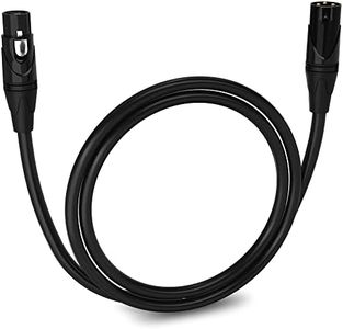 LyxPro 3 Feet XLR Microphone Cable Balanced Male to Female 3 Pin Mic Cord for Powered Speakers Audio Interface Professional Pro Audio Performance and Recording Devices - Black