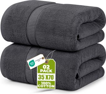 Utopia Jumbo Bath Sheet Set, 2-Pack – Grey