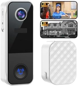 Ankway 3MP Video Doorbell Wireless - Doorbell Camera with 5200mAh Battery, 2.4Ghz WiFi, Two-Way Audio, Human & PIR Detection, Alarms, Compatible with Alexa and Google, SD and Cloud Storage
