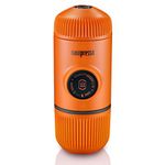 Wacaco Nanopresso Portable Espresso Maker, Upgrade Version of Minipresso, 18 Bar Pressure, Orange Patrol Edition, Extra Small Travel Coffee Maker, Manually Operated. Fit for Tiny Kitchen and Office