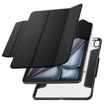 Spigen Air Skin Pro Designed for iPad Air 11 Inch Case M2 (2024), 10.9 Inch 5th/4th Generation Case (2022/2020) Detachable Magnetic Cover and Pencil Holder - Black