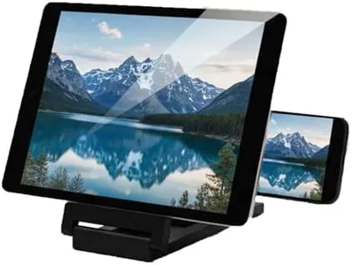 Screen Magnifier for Cell Phone, 2026 Version HD 10'' Clear Mobile Phone Magnifier, Portable Foldable Holder Stand with Projector Screen Amplifier for Movies Video Reading Gaming (1, Black)