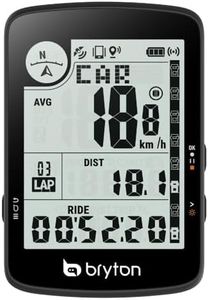 Bryton Rider 17 Ordinateur de vélo GPS sans Fil avec écran LCD 3" Compatible avec Radar de vélo, autonomie de 25 Heures, Bluetooth, étanche, Piste en Direct