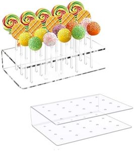 2 Pcs Lollipop Display Stand 20Holes Clear Cake Pop Stands Dessert Table Display Set, For Wedding Baby Shower Birthday PartyPractical and Fashion Christmas Deco