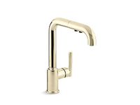 Kohler 7505-AF Purist Pull-Out Kitchen Sink Faucet with Three-Function Sprayhead, Vibrant French Gold