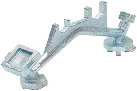 Vestil BNW-I-W Polished Zinc Cast Steel Drum Bung Nut Wrench with Angled Handles, 12" Length