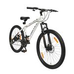HRX Cycles by Hrithik Roshan Vortex 26T White Steel MTB Mountain Cycle/Bicycle with 21 Shimano Gear, with Free Cycling Event & Ride Tracking App by Cultsport | Ideal for 13+ Years