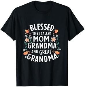 Blessed To Called Mom Grandma and Great Grandma boho flower T-Shirt