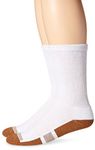 Dr. Scholl's Men's Crew with Curpron 1 Pack Sock Casual, White, Medium