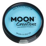 Moon Creations Pro Face & Body Makeup | Light Blue | 36g | Professional Colour Paint Cake Pots for Face Painting | Face Paint For Kids, Adults, Fancy Dress, Festivals, Halloween