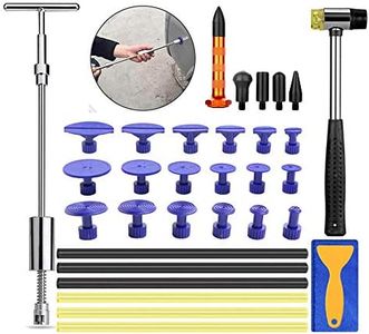 laolang_lv Dent Repair Tools ,2 in 1 T-Puller (Big Dent) Paintless Slide Hammer Dent Repair Kits 39pcs Dent Repair Tool - Dent Repair kit with Bridge Dent Puller (Small-Middle Dent)for Car Body Hail Dent Removal Dent (Kit C)