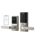 eufy Smart Lock C33, Fingerprint Keyless Door Lock with Handle, Built-in Wi-Fi, APP Remote Control, Biometric Door Knob for Entry Door, Auto Lock, IP53 Waterproof, Nickle