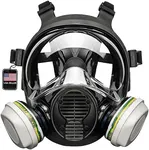 Parcil Distribution NB-100B Tactical Gas Mask with Bayonet Style Filter Ports - Full Face Respirator with MaxPro P-3-0 Multipurpose Filter Cartridges