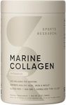 Sports Research Marine Collagen Peptides Powder - Sourced from Wild-Caught Fish, Pescatarian Friendly, Keto Certified & Non-GMO Verified - Easy to Mix in Water or Juice! (34 Servings)