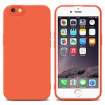 cadorabo Case compatible with Apple iPhone 6 PLUS / 6S PLUS in FLUID ORANGE - Protective cover made of flexible TPU silicone