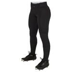 CHAMPRO Girl's Tournament Traditional Low-Rise Softball Pants Black