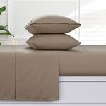 Tribeca Living Flannel Extra Deep Pocket Sheet Set with Oversized Flat, 100% Cotton, Super Soft, Warm, Cozy Bed Sheet, Cal King Camel 170TRFLSS1