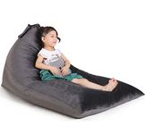 Stuffed Animal Storage Bean Bag Chair for Kids and Adults, Stuffed Animal Bean Bag Storage, Luxury Velvet Stuffie Seat - Cover ONLY(Dark Grey 200 L/52 Gal)