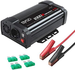 BYGD inversor 1000W/2000W DC 12V a AC 220V 230V para Coche, inversor de Coche Convertidor con 1 Toma de 2 Puertos USB, Electrónicos en Autocaravanas, Camper Furgoneta & Coche