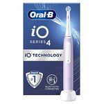 Oral-B iO4 Electric Toothbrushes For Adults, 1 Toothbrush Head, 4 Modes With Teeth Whitening, UK 2 Pin Plug, Lavender