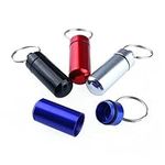 Yosoo 4 Pcs Waterproof Aluminum Travel Pill Holder Keychain Portable Mini Pill Box Case Bottle Container