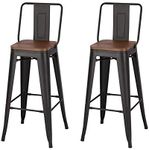 Warmiehomy Set of 2 Bar Stools Tall