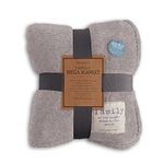 DEMDACO Coziest Place in The World Grey 60 x 70 Polyester Knit Mega Family Throw Blanket