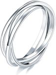 BORUO 925 Sterling Silver Ring, Fid