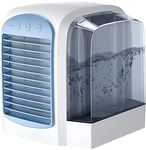 ELBME® Breeze Air Cooler - Blast Ultra Portable AC, Personal Space Mini Evaporative Air Cooler, Portable 3-in-1 Air Cooling Purification Humidifier for Room Office Table Outdoor with Water Tank (Blue)