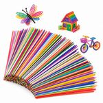 300PCS 3D Pen Filament Refills for Kids, 3D Doodler Pen Refills 32 Mixed Colours 2.5mm PCL Low Temperature Filament for Kids 3D Printing Pens, Drawing Creative Arts and DIY Craft Projects