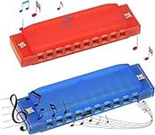 OctBird 2 Pcs Harmonica 10 Hole 20 Tunes Diatonic Harmonica with Storage Bag Suitable for Beginners Homophonic Harmonica, Children’s Gifts, Students Wind Instruments