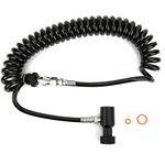 Air Coil Remote Hose G1/2" Aluminium Corrugated Connecting Hose Heavy Duty 3000PSI Pressure Paintball Hose Without Valve