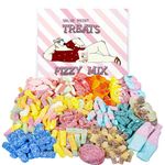 TREATS Fizzy Sweets Gift Box|1kg Pick and Mix Sweets Retro Candy|Mixed Sour Sweets Hamper for Kids Birthday, Congratulations, Gifts for Men & Women| Halal Sweets in Bulk Cheap