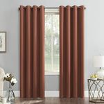 Sun Zero Soho Blackout Energy Efficient Grommet Curtain Single Panel, 54" x 84", Terracotta