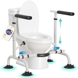 HOMENURSE F21 Toilet Safety Rails for Seniors, Handicap Grab Bars