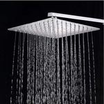 ERATO™ Ultra Slim '6x6 In' Rain Head Shower Stainless Steel Shower For Home Bathroom Chrome Finish (Shower 6X6 With 12 In Arm, SS)