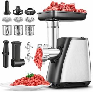 Electric Meat Grinder, 2800W MAX, 4-in-1 Meat Mincer with Slicer/Shredder, Sausage Stuffer, Kubbe Kit – 3 Plates, 2 Blades – Meat Grinder for Home Kitchen