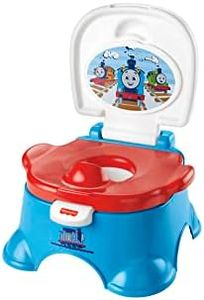 Fisher-Price Thomas & Friends 3-in-1 Toddler Potty Training Toilet and Step Stool with Music Sounds and Removable Seat Ring, HLV82