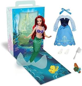 Disney Store Official Ariel Story Doll, The Little Mermaid, 11 Inch, Fully Posable Toy in Glittering Outfit - Suitable for Ages 3+ Toy Figure, Gifts for Girls, New for 2023